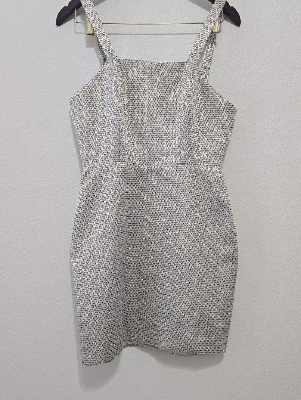 Naven Silver Sparkle Mini Dress S(missing, See Measurements)